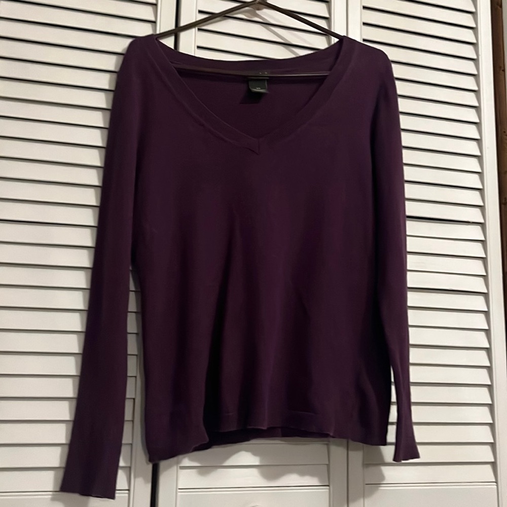 Eddie Bauer Cotton Cashmere Women’s Purple Sweater in Size Small